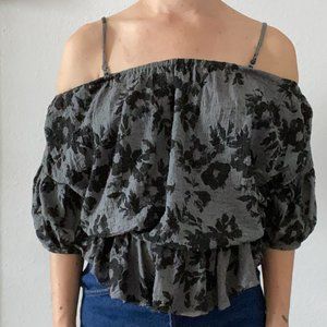 Free People Over the Shoulder Peplum Blouse